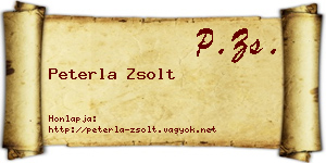 Peterla Zsolt névjegykártya